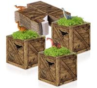 Tenceur 12 Pcs Dinosaur Treat Boxes Dino Party Favor Boxes Tropical Jungle Dino Candy Goodie Gift Containers Dinosaur Centerpieces Animal Theme Party Decorations