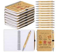 Tenceur 12 Sets Medical Assistant Week Appreciation Gifts Pharmacy Technician Gifts Inspirational Notebooks and Bamboo Pens Bulk Thank You Supplies for Medical Pharmacists Nurses Staff Supplies