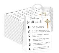 Tenceur 24 Pcs Pastor Appreciation Gifts Bags Christian Thank You Gifts for Men Women Pastor Minister Clergy Church Staff Ministry Appreciation Bag for Birthday Christmas (8.3 x 5.9 x 3.2 Inch, White)