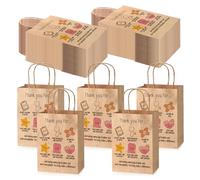 Tenceur 25 Pcs Nurse Appreciation Gifts Bags Kraft Paper Emergency Nurses Week Medical Assistant Thank You Bags with Handles Appreciation Gifts for Women Vet Tech Practitioner Week Favors Supplies