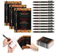 Tenceur 30 Sets Kwanzaa Gifts Ballpoint Pens and Notepads Bulk with Seven Principles African American Heritage Holiday Mini Notebooks Pens for Kwanzaa Party Celebration Favors Christmas Supplies