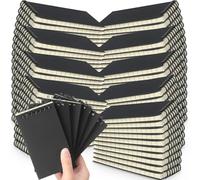 Tenceur 300 Pcs Pocket Notebook Small 3x5 Inch Black Top Spiral Notepads Bound Notebook with Lined 120 Pages Mini Memo Pads for Office College Nurse Essentials Back to School Gift