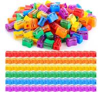 Tenceur 360 Pcs Pencil Sharpener Handheld Bulk Mini Pencil Sharpener with Covers Colorful Round Manual for Back to School Donation Supplies Party Favors, 6 Colors