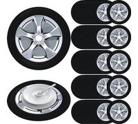 Tenceur 50 Pcs Tire Placemats 11'' Car Wheel Disposable Table Place Mats for Race Car Birthday Party Baby Shower Decorations