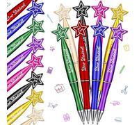 Tenceur 64 Pcs Star Student Pens Reward Ballpoint Pens Teacher Appreciation Gifts Black Inspirational Pens for Star Students Awards of the Week, School Classroom Teacher Recognition(Multicolored)