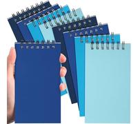 Tenceur 8 Pcs Pocket Notebook Bulk Small 3x5 Inch Spiral Notepads Mini Top Bound Notebook with Lined 120 Pages Ruled Memo Pads for Office College Nurse Essentials Back to School Gift