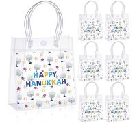 Tenceur Hanukkah Gift Bags - 24 Pcs Holiday Party Favor Bags for Hanukkah Celebrations, Festive Winter Party Supplies, Jewish-themed Goodie Bag