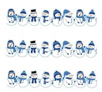 Tenceur Magnetic Borders for Bulletin Board Decoration, Winter Snowman Whiteboard Scalloped Magnetic Strips Border Roll for Winter Chalkboard Trim Poster Board Decor, 48 ft x 2.76 Inch