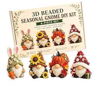 Tencipeda 3D Beaded Animal Kit, Tiny 3D Beaded Animal DIY Kit with 4 Designs, Beginner-Friendly for Cozy Home Decor & Relaxing Handmade Hobby (Style B)