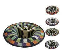 Tencipeda 3D Halloween Rug, 3D Rugs Optical Illusion Halloween Soft & Durable Halloween'S Area Rugs for Living Room (Mummy,160cm)