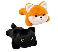 Tencipeda Magnetic Plush Cat Car Decor, Magnetic Car Plush Toy for Rearview Mirror, Dashboard, Refrigerator - Happy Ride Decorative Charm (Style B)
