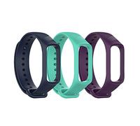 TenCloud (3-Pack) Straps Compatible with Samsung Galaxy fit e SM-R375 Strap, Replacement Soft Silicone Sport Wristband Arm Band for Galaxy fit e SM-R375 Fitness Tracker (Teal+Purple+Blue)