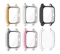 TenCloud Cases Compatible with Garmin Venu Sq 2/Venu Sq Case, Screen Protector Film All-around Protective Case Watch Cover Bumper Shell Cover for Venu Sq/Venu Sq Music (6 Colours)