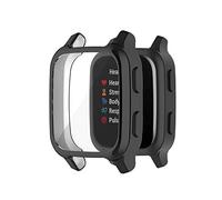 TenCloud Cases Compatible with Garmin Venu Sq 2/Venu Sq Case, Screen Protector Film All-around Protective Case Watch Cover Bumper Shell Cover for Venu Sq/Venu Sq Music (Black)