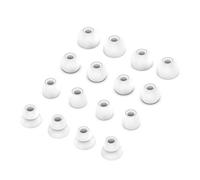 Tencloud Ear Tips Compatible with Powerbeats Pro/Beats Flex/BeatsX Earphones, Replacement in-Ear Earbuds Tip Cups Soft Silicone Cushions Covers 8 Pairs 4 Sizes for Powerbeats 3 2 1 (White)