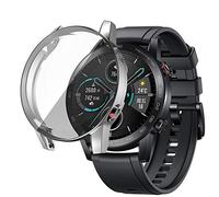 TenCloud Protective Cases Compatible with Huawei HONOR MagicWatch 2 46mm Case Screen Protector Watch Film Cover Soft TPU Plated All-Around Bumper Shell for MagicWatch 2 46mm Smartwatch (Silver)