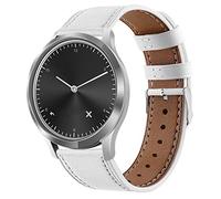 TenCloud Replacement Bands Compatible with Garmin Vivoactive 3/Vivoactive 3 Music Strap Quick Release 20mm Leather Printing Wristband Strap Bracelet (White)