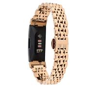 TenCloud Straps Compatible with Fitbit Inspire 2 Strap, Metal Stainless Steel Adjustable Replacement Business Wristband Band Watch Accessory for Inspire 2 Fitness Tracker Only (Rose Gold)