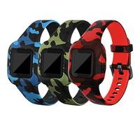 TenCloud Straps Compatible with Garmin Vivofit jr.3 Strap, (3-Pack) Replacement Soft Silicone Wristband Pattern Floral Band Armbands for Kids 4+ for Vivofit jr.3 Fitness Tracker (3C)