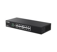 Tenda 16-Port Gigabit Network Switch Unmanged Ethernet Switch (Plug & Play, Fanless, Desktop/Wall/Rack Mount, 6kV Lightning Protection, Steel Case, Schwarz) (TEG1016D)