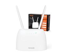 Tenda 4G LTE Router 4G06 - Unlocked Cat4 Modem Router with SIM Card Slot, 2 Detachable Antennas, VoLTE and RJ11 LAN/WAN Port, 300 Mbps 2.4GHz, Plug and Play, Parental Controls