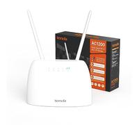 Tenda 4G07 Cat4 4G LTE Router with AC1200 Dual Band Mobile Wi-Fi Router, SIM Slot Unlocked, No Configuration Required, 2 Fast Ports, Removable Wi-Fi Antennas