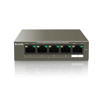 Tenda 5-Port Gigabit PoE Switch Unmanaged Network Switch with 4-Port PoE+ (VLAN, 802.3at/af, 58W for all PoE ports, Desktop / Wall Mounting, Metal Case, Plug and Play) (TEG1105P-4-63W)