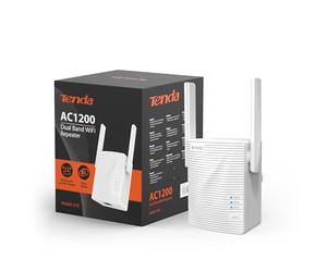 Tenda A18 AC1200 Dual Band Range Extender, Broadband/Wi-Fi Booster, Wi-Fi Repeater/Hotspot, with Ethernet Port, works with all broadband providers (867 MBit/s 5GHz, 300 MBit/s 2.4GHz, 1x LAN Port)