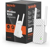 Tenda A9 N300 universal WLAN amplifier repeater with two antennas for maximum coverage (300 Mbps, WPA, WPA2, compatible with all common WLAN routers) white