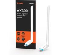 Tenda AX300 Wi-Fi 6 Entry Level Only 2.4GHz Wi-Fi Dongle - High Gain Antenna AP Mode Easy Setup USB Adapter for PC, Desktop and Laptop - Plug & Play - Supports Windows7/10/11/Linux3.1+/UOS (U2)