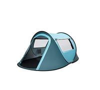 Tenda da campeggio Tenda per 3-4 persone 2 porte e 2 finestre a rete Tenda istantanea portatile Tenda automatica per escursioni in famiglia all'aperto all'aperto