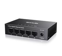 Tenda Gigabit Switch with 5 * 10/100/1000M RJ45 Auto-Negotiation Ports, Steel Case, 6KV lightning protection for All Ports, Desktop &Wall-mounting Design (TEG1005D)