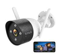 Tenda Outdoor Security Camera with Color Night Vision | IP Camera Wifi for Outdoor Surveillance IP66 Waterproof | Two-Way Audio 1080P | Motion Detection Instant Alarm | Works with Alexa, CT3