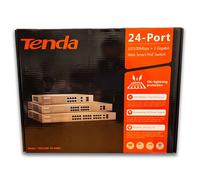 Tenda POE Network Switch 24 Port TEF1226P-24-440W 10/100Mbps +2 Gigabit Web 6kv
