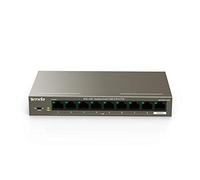 Tenda TEF1109P-8-63W - 8-Port Desktop Switch 10/100 Mbps with 8-Port PoE, max. 58 W, plus 1 uplink, Full Duplex, Metal Housing, 250 m, Plug & Play