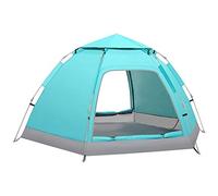 Tenda Tenda da campeggio esagonale 3 Tenda familiare pop-up automatica per 4 persone con 2 porte, UPF50 impermeabile per 4 stagioni all'aperto