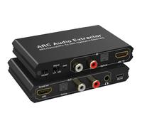 Tendak 192KHz ARC Audio Extractor, Digital Audio Extractor Converter, HDMI ARC + Optical + RCA L/R to HDMI + Optical + RCA L/R + 3.5mm Stereo for HDTV Soundbar Amplifier Speaker Headphones