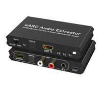Tendak 192KHz eARC/ARC Audio Extractor, Digital to Analog Audio Converter, HDMI eARC/ARC + Optical to HDMI + Optical + L/R + 3.5MM Stereo for HDTV Soundbar Speaker Amplifier Headphones