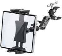Tendak iPad Holder for Exercise Bike Mic Stand, 360 Adjustable Mount Clamp Bracket Fits iPad Pro 12.9, Air Mini, Surface Pro, Samsung Galaxy Tab, All 4.7-12.9" Phones, Tablets