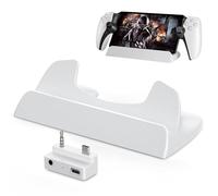 Tendak Stand Base with Adapter for Playstation Portal Remote Player, Console Stand Holder for PS Portal, Charging Converter and Desktop Stand for PS5 Portal Remote Player