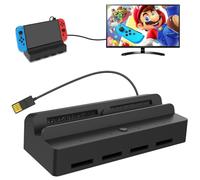 Tendak Switch Docking Station with Game Switcher for Nintendo Switch/Switch OLED, Switch Dock with Detectable Game Card Reader, Switch TV Dock with 4K HDMI, USB 3.0 Port, 12in1 Game Card Case