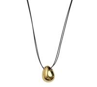 tendance à double couche avec pendentif en fme de goutte d'eau sur double cde de cire pour les amateurs de mode