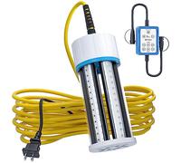 Tendelux Underwater Fishing Light with Controller (Dimmer & Timer), 110V Super Bright Green LED Submersible Light Attractants for Docks, Boats or Kayaks, IP68 Rated for Fresh & Salt Water (30ft Cable)
