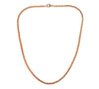 Tendenzalia Byzantine Byzantine Necklace Rose Gold-Plated or Doublé 2.4 mm Square, Brass
