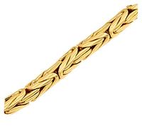 Tendenzalia Byzantine Chain Round Polished Byzantine Necklace Gold-Plated or Doublé 4 mm, Brass
