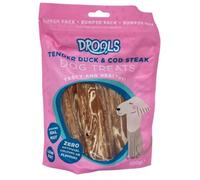 Tender Dog Treats 300g - Over 90% Real Meat, Low Fat, No Artificial Colours - Cod Steak, Duck Strip & Combo Pack - Natural Chews for Dogs - Zvire (300g, Tender Duck & Cod Steak Dog Treats)