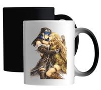 Tender Embrace Between Two Warriors Ceramic Magic Mug White