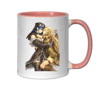 Tender Embrace Between Two Warriors Ceramic Tea Coffee Mug Pink