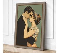 Tender Embrace Vintage Canvas Wall Art Print 24x16 Inch (61 x 41 cm)