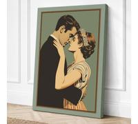 Tender Embrace Vintage Canvas Wall Art Print 36x24 Inch (91 x 61 cm)